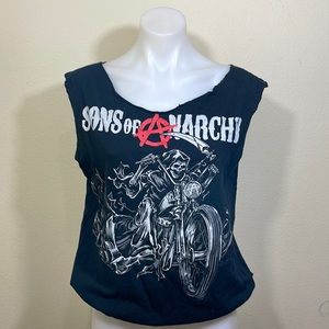 Unisex Sons Of Anarchy distressed cropped tee
